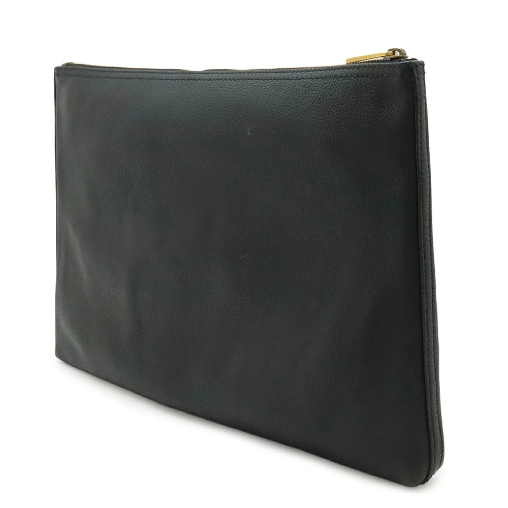 Gucci Black Shoulder Portfolio Clutch Red Green Leather Bag Red Green